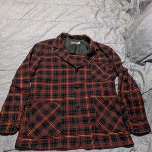 Pendleton Red and Green Plaid Shirt Jacket